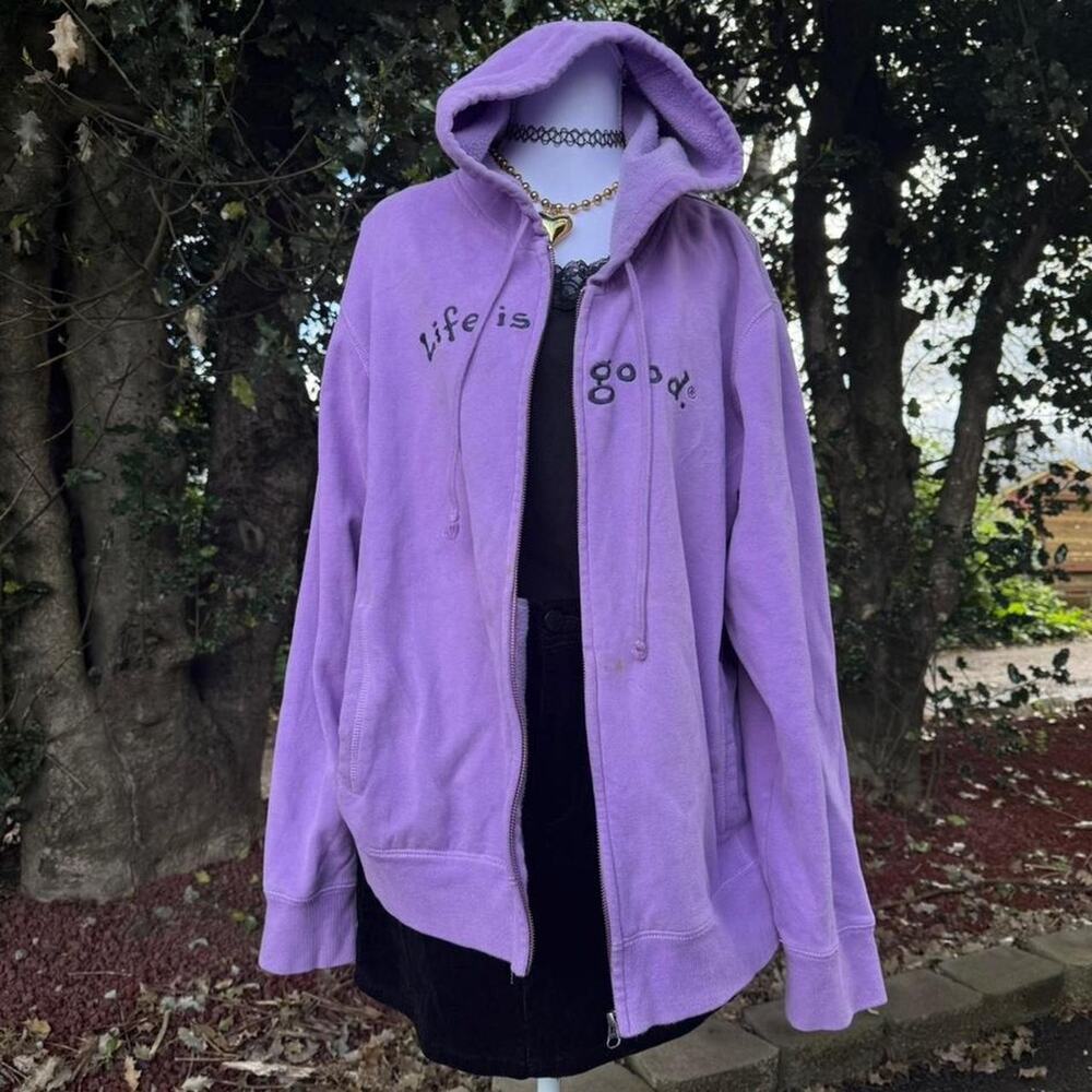 Life is good purple zip